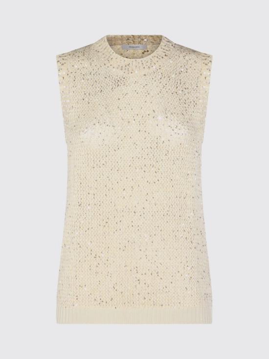 26SS 골든구스 시퀸 메쉬 니트 탑 GWP01922P001691 11560 White - GOLDEN GOOSE