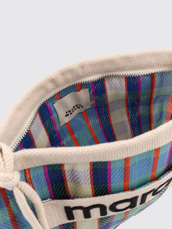 26SS 이자벨마랑 포든 스트라이프 파우치 백 PO0001FAA1X17M TUCK Turquoise - ISABEL MARANT