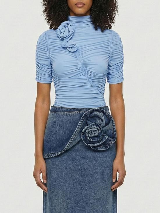 26SS 마그다뷰트림 반팔 티셔츠 333426 LIGHT Blue