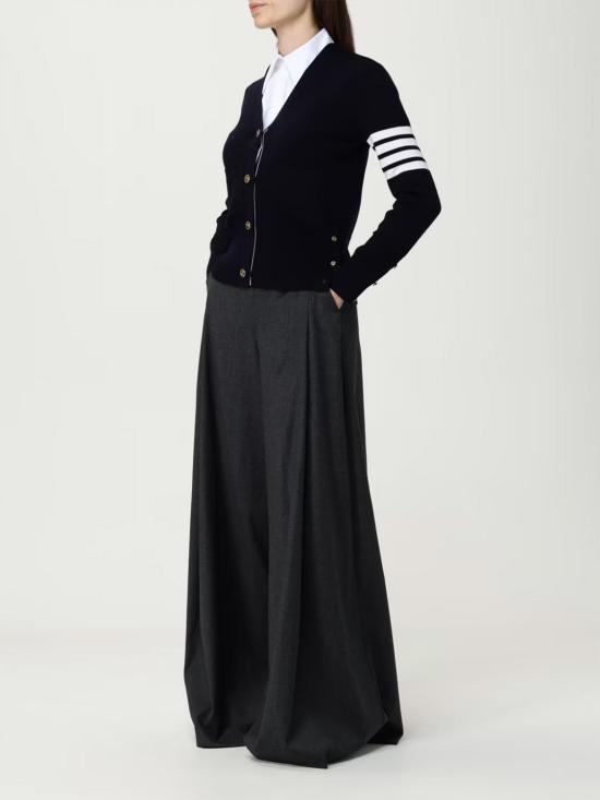 26SS 톰브라운 파인 메리노 울 4바 클래식 V넥 가디건 FKC207A00014 415 Blue - THOM BROWNE