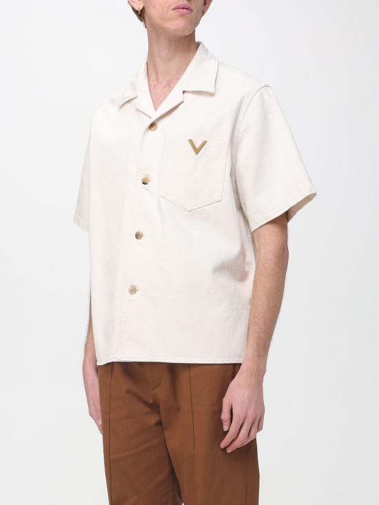 26SS 발렌티노 가라바니 반팔 셔츠 8V3DBA10B9W A03 Ivory - VALENTINO GARAVANI