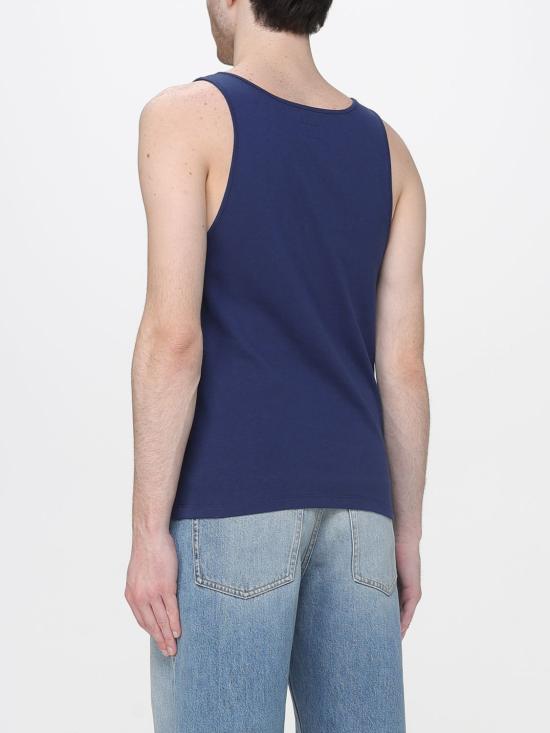 26SS 생로랑 반팔 티셔츠 858319Y38AK 4069 Blue - SAINT LAURENT