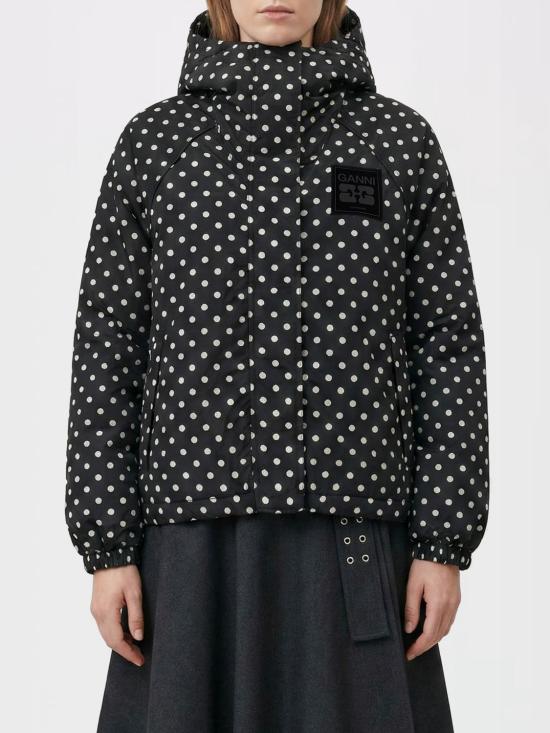 26SS 가니 도트 프린트 나일론 자켓 A1010085 099 Black