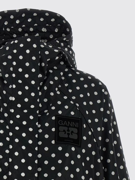 26SS 가니 도트 프린트 나일론 자켓 A1010085 099 Black - GANNI