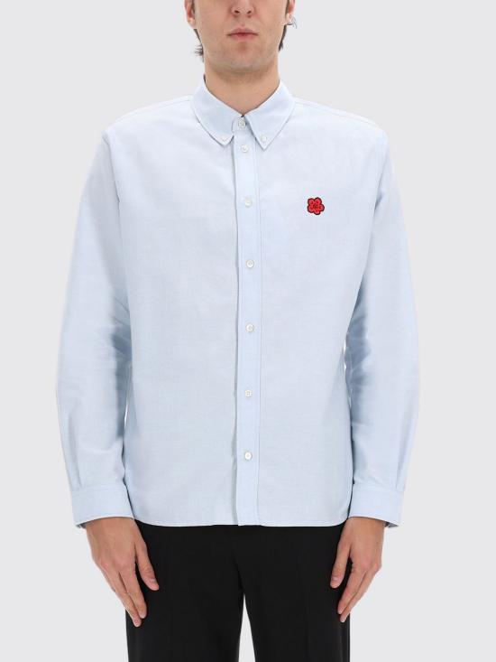 26SS 겐조 긴팔 셔츠 FG55CH4109LO 63 Gnawed Blue