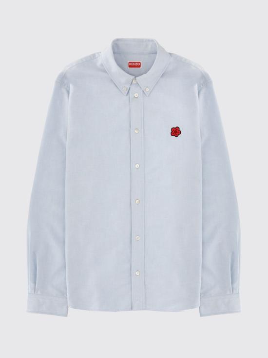 26SS 겐조 긴팔 셔츠 FG55CH4109LO 63 Gnawed Blue - KENZO