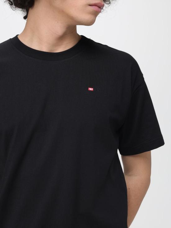 26SS 디젤 반팔 티셔츠 A201980NIAX 9XX Black - DIESEL