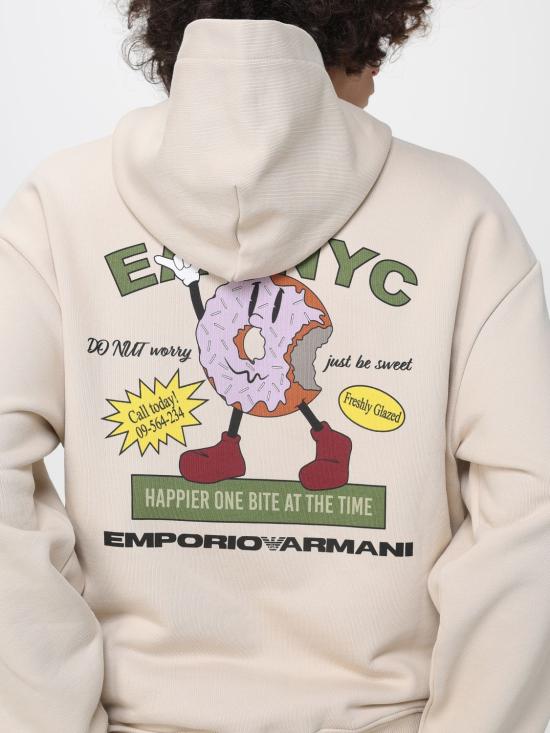 26SS 엠포리오 아르마니 긴팔 티셔츠 EM003621AF12896 M1183 Beige - EMPORIO ARMANI