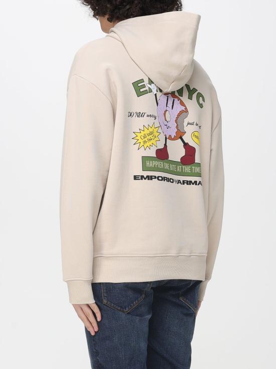 26SS 엠포리오 아르마니 긴팔 티셔츠 EM003621AF12896 M1183 Beige - EMPORIO ARMANI