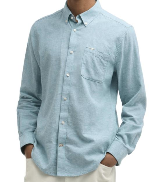 26SS 바버 긴팔 셔츠 MSH5090 Blue - BARBOUR