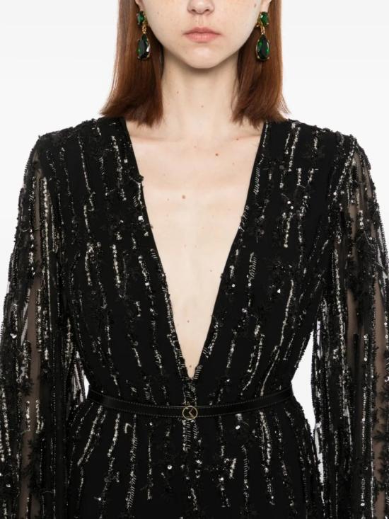  사이드 코베이시 점프수트 크레이프 비즈 장식 - SAIID KOBEISY