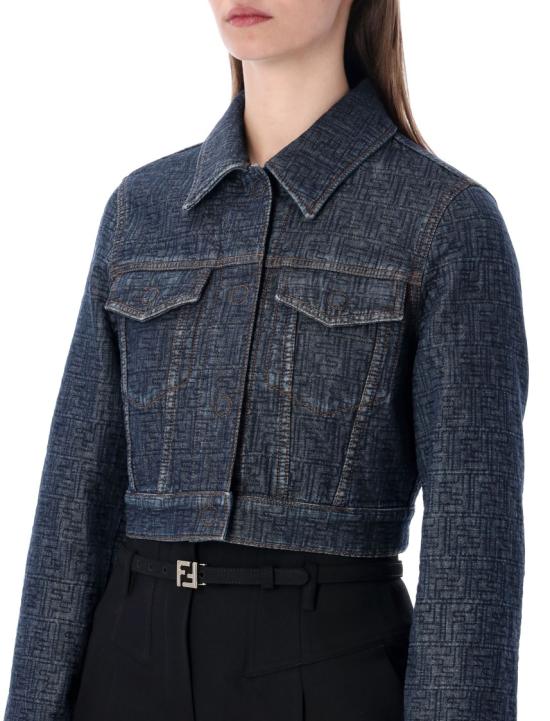 26SS 펜디 데님 자켓 FLF834AW82 Black - FENDI