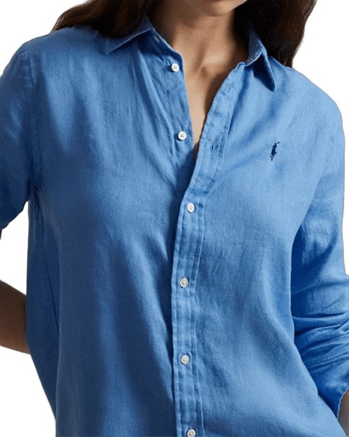 26SS 폴로 랄프로렌 포니 자수 리넨 셔츠 (211970730009) 211970730 Blue - POLO RALPH LAUREN