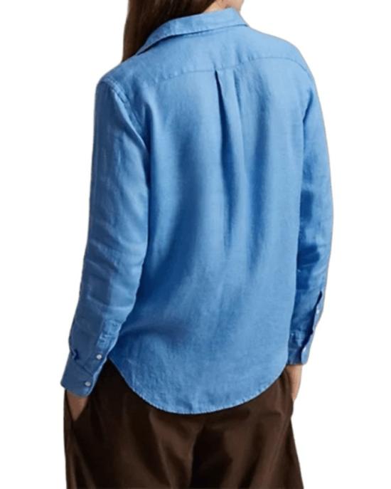 26SS 폴로 랄프로렌 포니 자수 리넨 셔츠 (211970730009) 211970730 Blue - POLO RALPH LAUREN