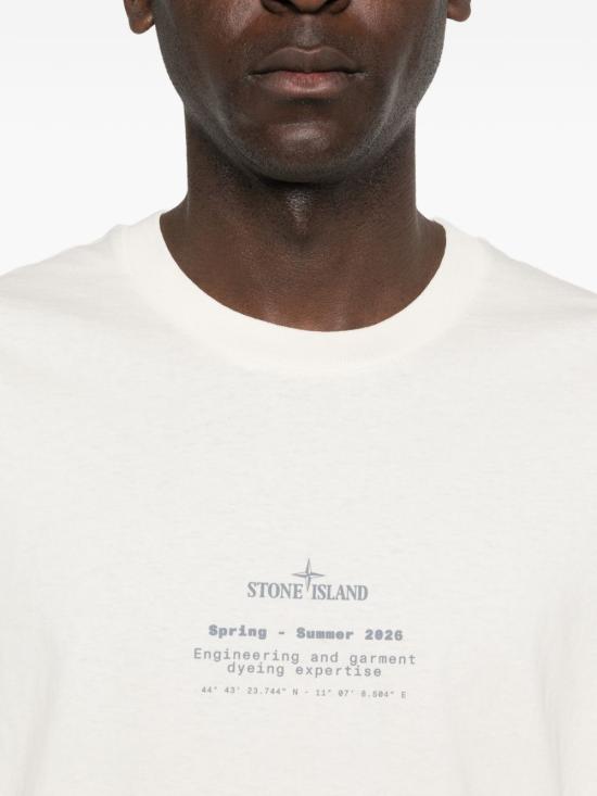 26SS 스톤 아일랜드 반팔 티셔츠 L1S152100001S0285V0093 IVORY DOM - STONE ISLAND