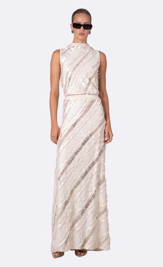  논살란트 레이블 블라우스 무심한 라벨 Reene Top 샴페인 - NONCHALANT LABEL