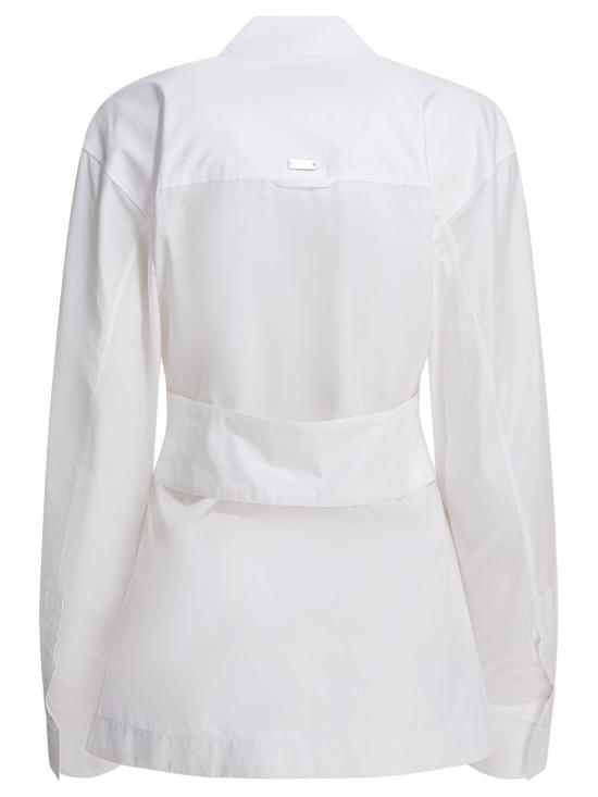 26SS 아미 코튼 샤프 칼라 피티드 셔츠 FSH807 CO0063100 WHITE - AMI