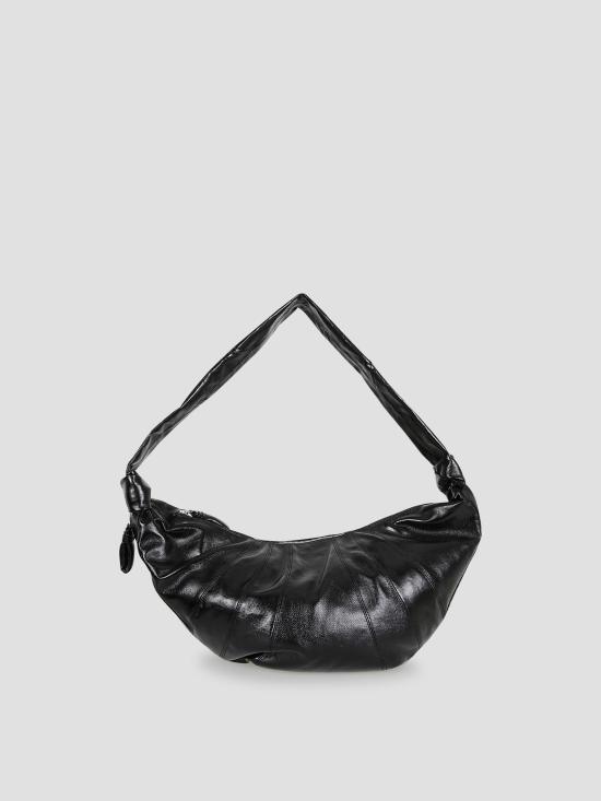 26SS 르메르 크루아상 라지 소프트 그레인드 레더 크로스백 BG0000LF1329 BK999 BLACK - LEMAIRE