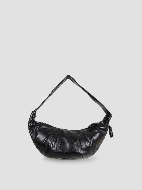 26SS 르메르 크루아상 라지 소프트 그레인드 레더 크로스백 BG0000LF1329 BK999 BLACK