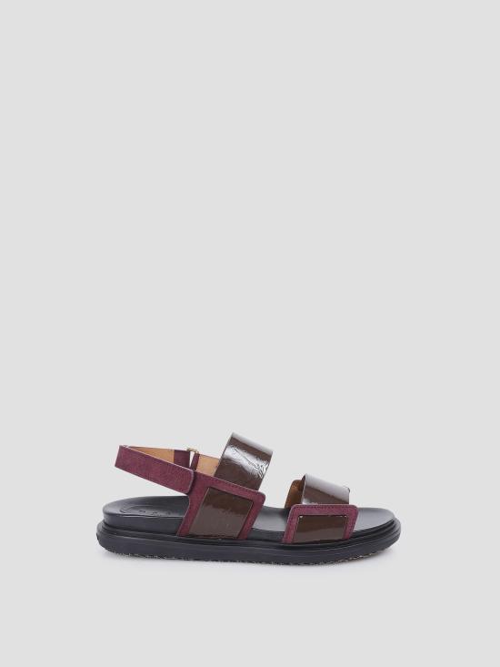 26SS 마르니 샌들 FBMS018001P7615 ZP086 DARK BROWN BORDEAUX