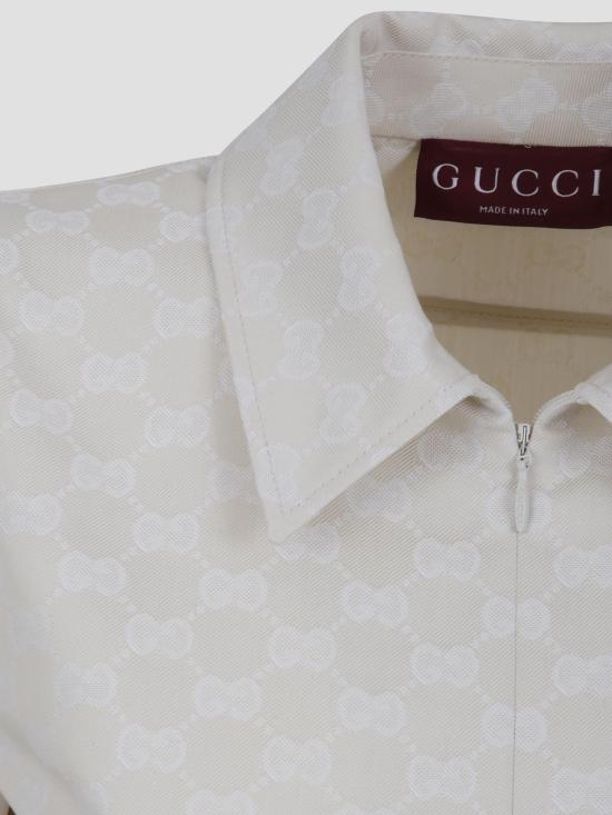 26SS 구찌 GG 코튼 개버딘 티셔츠 851932ZAQXT 2304 SALTY SAND - GUCCI