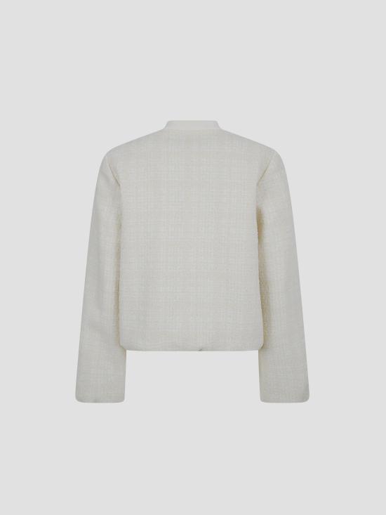 26SS 구찌 체크 코튼 트위드 재킷 851888ZAUB6 9777 BEIGE WHITE - GUCCI