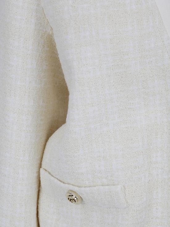 26SS 구찌 체크 코튼 트위드 재킷 851888ZAUB6 9777 BEIGE WHITE - GUCCI