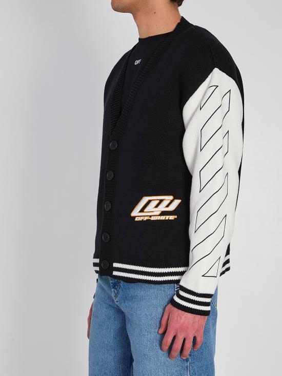 26SS 오프화이트 스웨터 OMHB019S26 BLACK - OFF WHITE