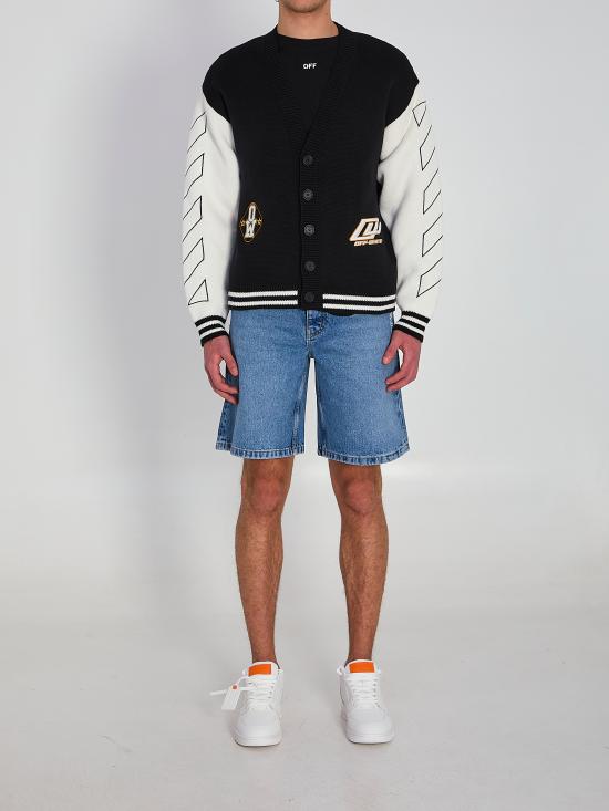 26SS 오프화이트 스웨터 OMHB019S26 BLACK - OFF WHITE