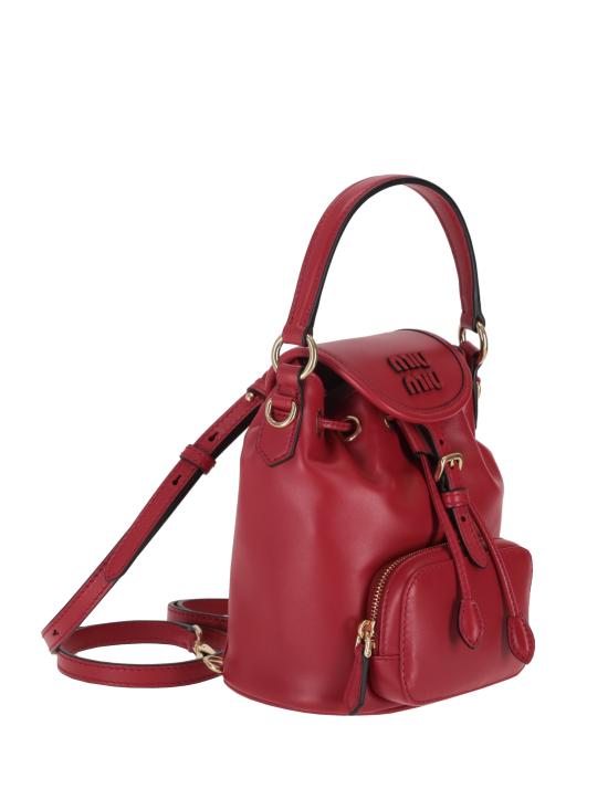 26SS 미우미우 레더 미니 백팩 5BZ045VOOM2CRW F0011 ROSSO - MIU MIU