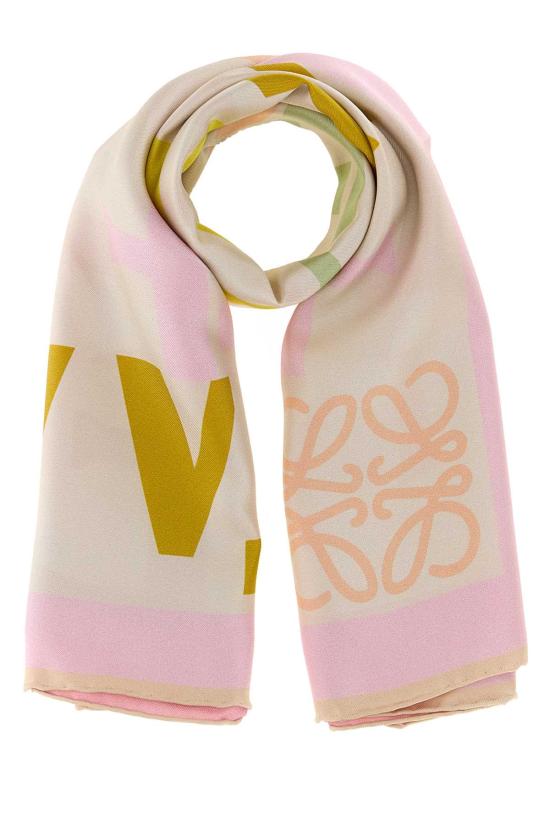 26SS 로에베 머플러/스카프 FSA1SS7X03 PINKYELLOW Printed