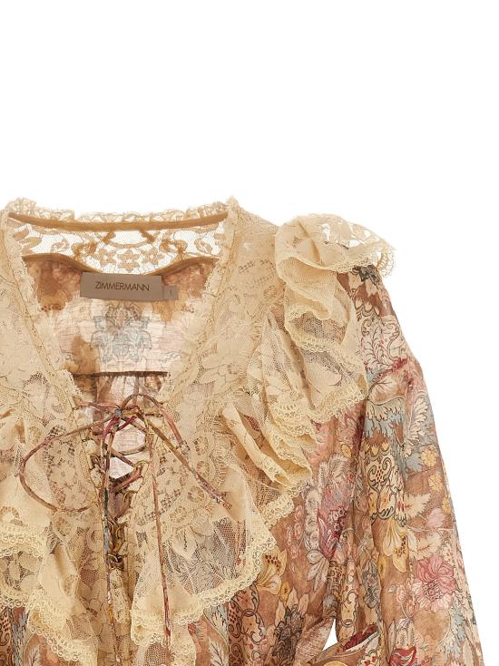 26SS 짐머만 숏 원피스 7238DC261TAFL Beige - ZIMMERMANN