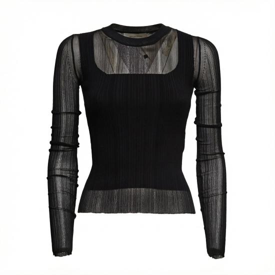 26SS 스포트막스 스웨터 2612361071600 005 NERO