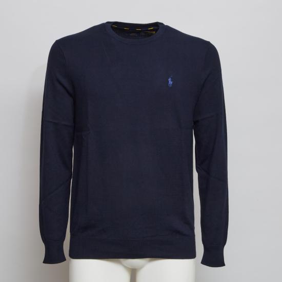 26SS 폴로 랄프로렌 포니 로고 자수 피마 코튼 스웨터 710684957001 001 BLU