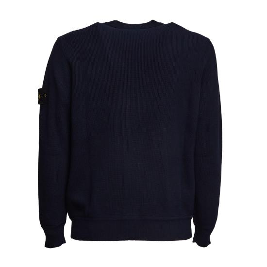 26SS 스톤 아일랜드 립드 소프트 오가닉 코튼 레귤러 핏 크루넥 스웨터 L1S155100154 S00D8 V0020 BLU - STONE ISLAND