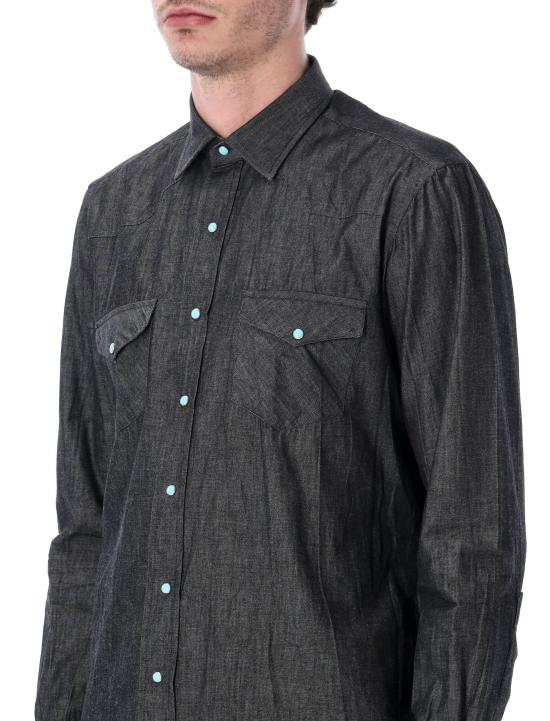 26SS 살바토레피콜로 셔츠 TEXANAOR193 0 BLACK WASH - SALVATORE PICCOLO