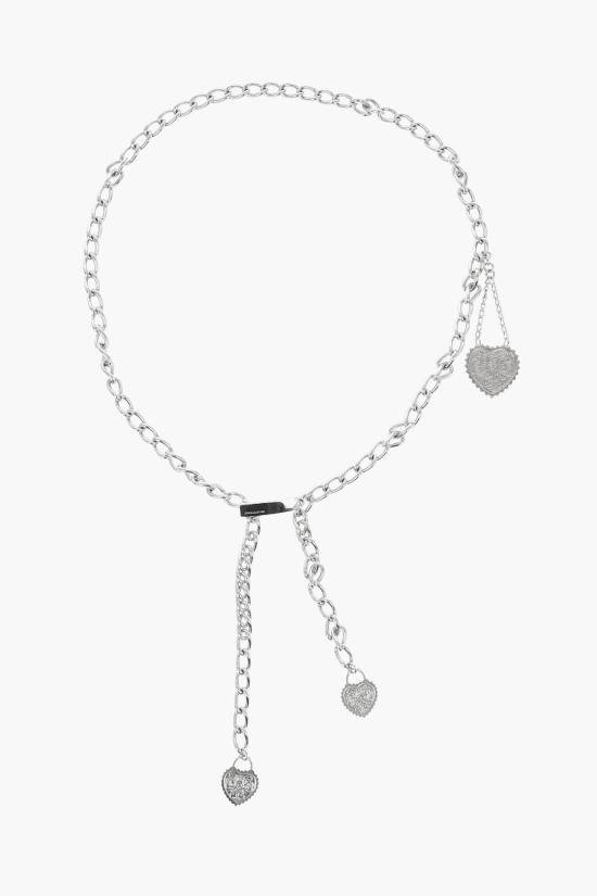  디스퀘어드2 슬림 벨트 BEW041137200001F124 Silver