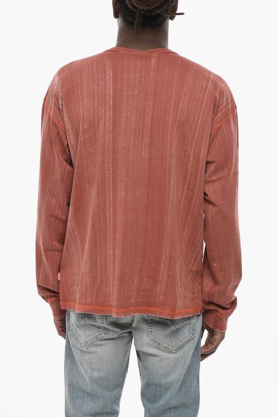  디젤 반팔 티셔츠 A14025 0AJDE 44R Orange - DIESEL