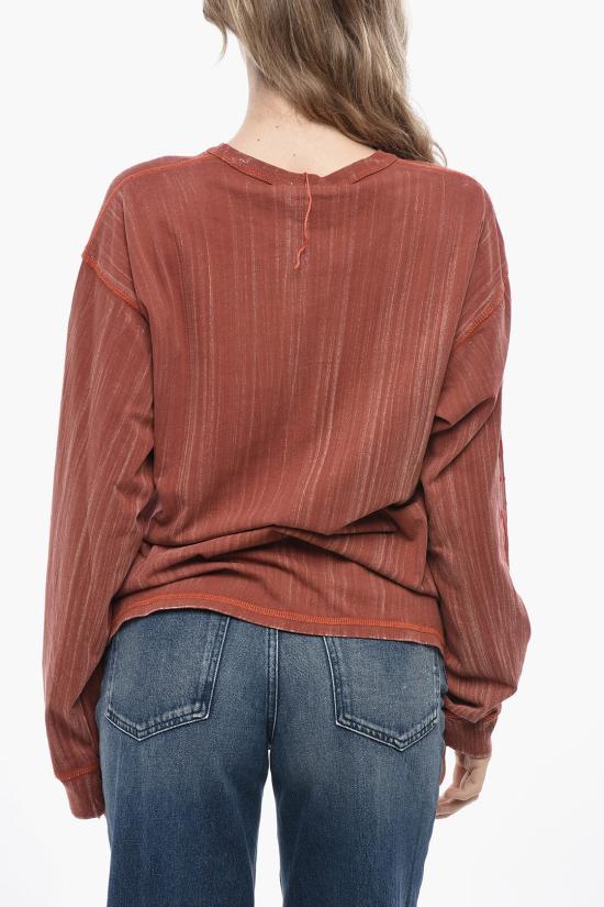  디젤 반팔 티셔츠 A14025 0AJDE 44R Orange - DIESEL