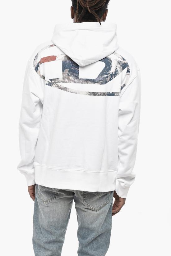  디젤 후드 티셔츠 A11080 0JFAV 100 White - DIESEL