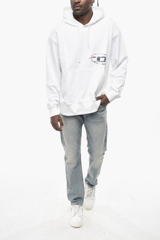  디젤 후드 티셔츠 A11080 0JFAV 100 White - DIESEL