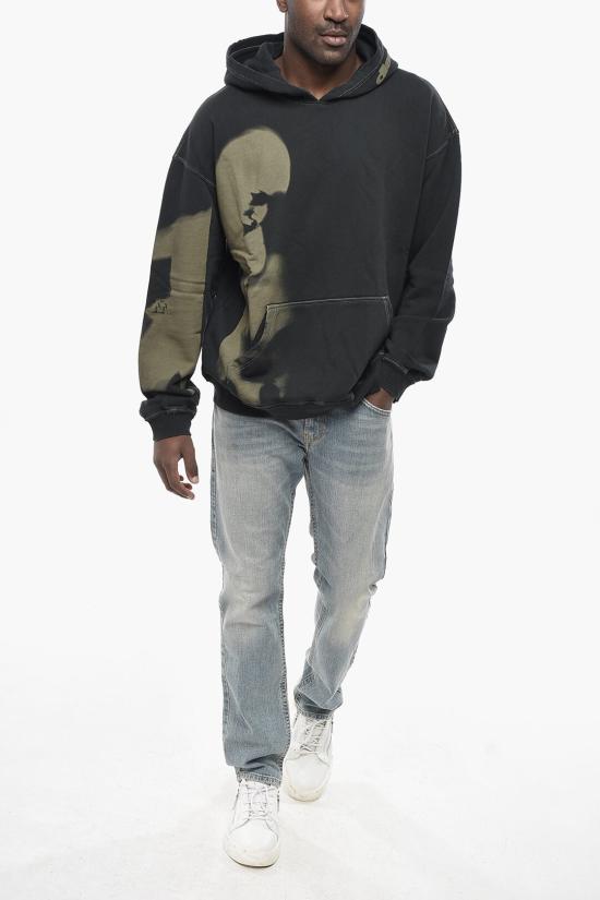  디젤 후드 티셔츠 A12179 0JNAZ 9XX Black - DIESEL
