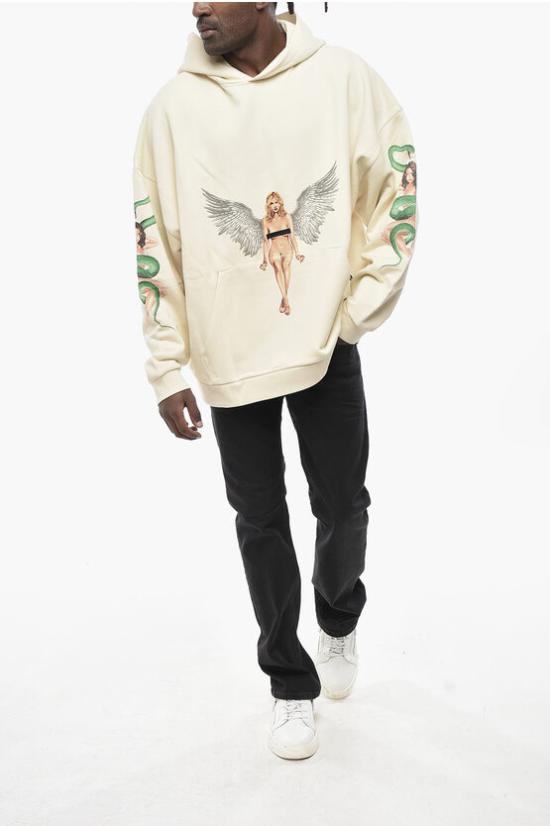  팜앤젤스 후드 티셔츠 PMBB155S25FLE0020B10 White - PALM ANGELS