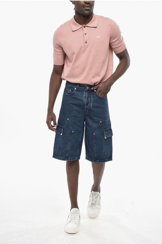  팜앤젤스 데님 숏팬츠 PMYC006S24DEN0014903 Blue - PALM ANGELS