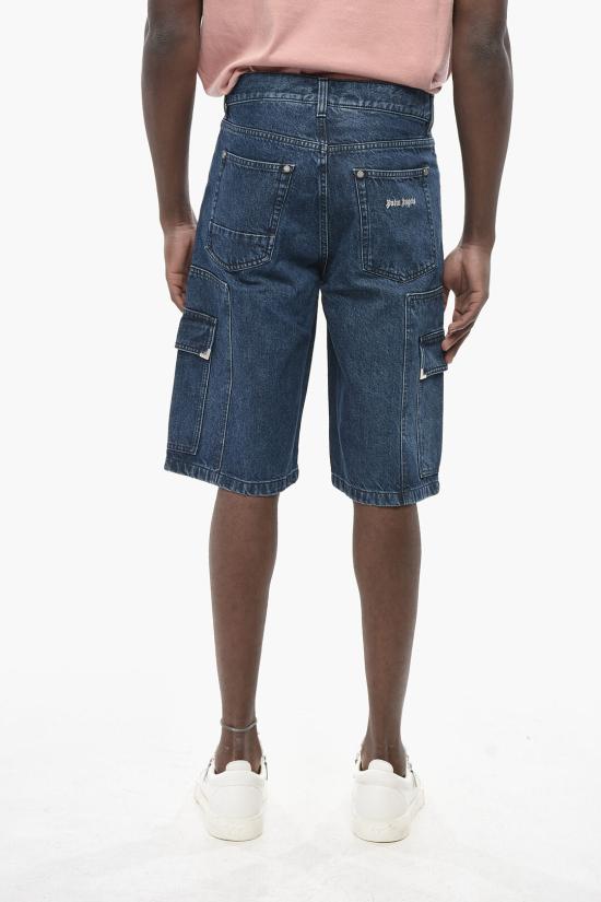  팜앤젤스 데님 숏팬츠 PMYC006S24DEN0014903 Blue - PALM ANGELS