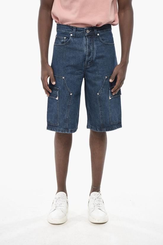  팜앤젤스 데님 숏팬츠 PMYC006S24DEN0014903 Blue