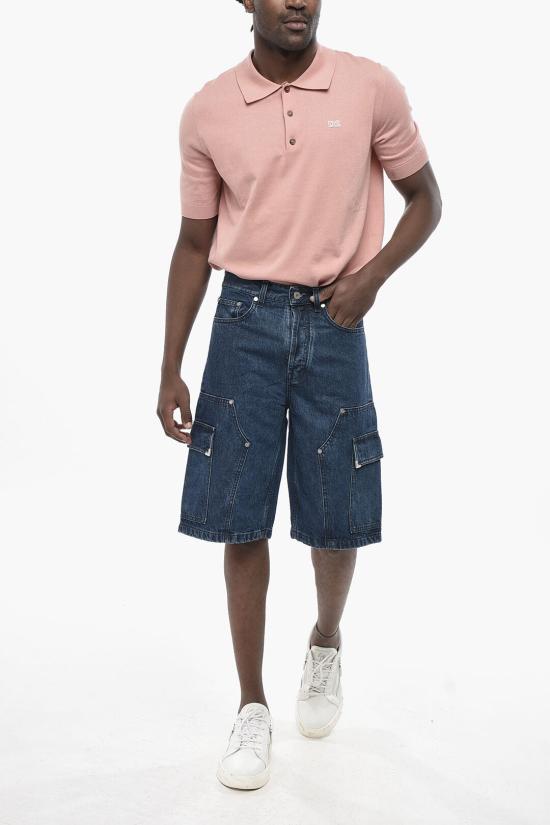  팜앤젤스 데님 숏팬츠 PMYC006S24DEN0014903 Blue - PALM ANGELS