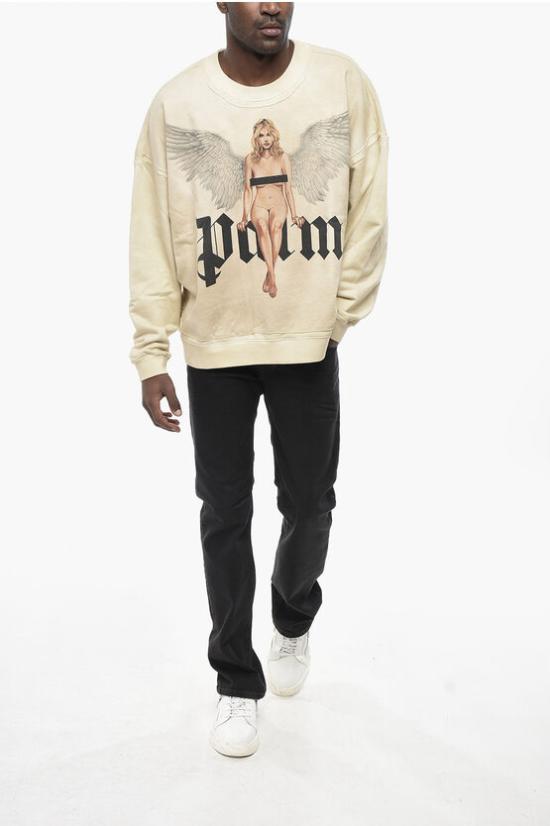  팜앤젤스 긴팔 티셔츠 PMBA080S25FLE0020B10 Beige - PALM ANGELS