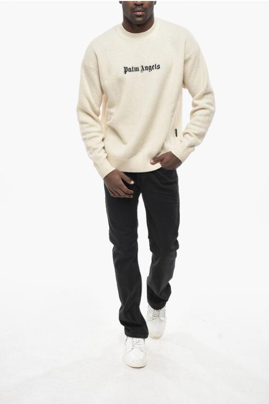  팜앤젤스 스웨터 PMHE054C99KNI0010310 White - PALM ANGELS