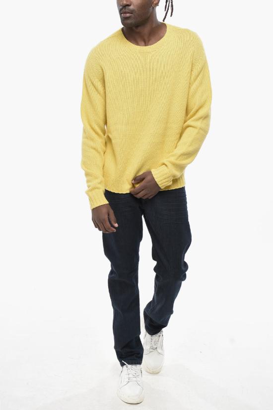  팜앤젤스 스웨터 PMHE027S25KNI0011855 Yellow - PALM ANGELS